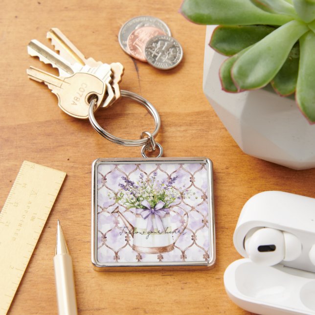 Lavender Flowers Bow   Keychain (Desk)