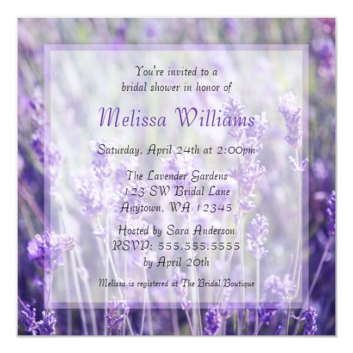 Lavender Bridal Shower Invitations 6