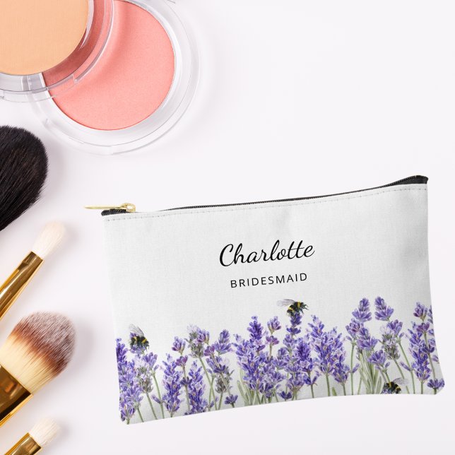 Lavender flowers bridesmaid accessory pouch (Creator Uploaded)