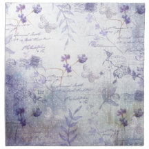 Lavender Flowers Decoupage