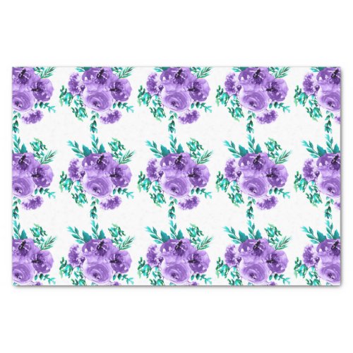 Lavender Flowers Design Seamless Pattern Tissue Paper