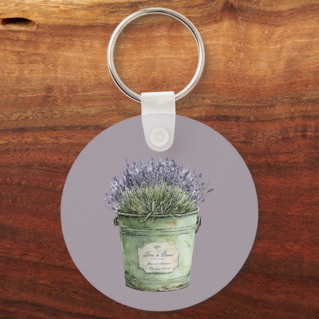Lavender Flowers Dream Keychain (Front)