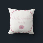 Lavender Flowers Family Name Throw Pillow<br><div class="desc">It's all about family.</div>