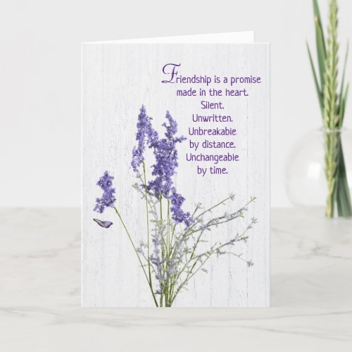 Lavender Flowers for Friendship Card