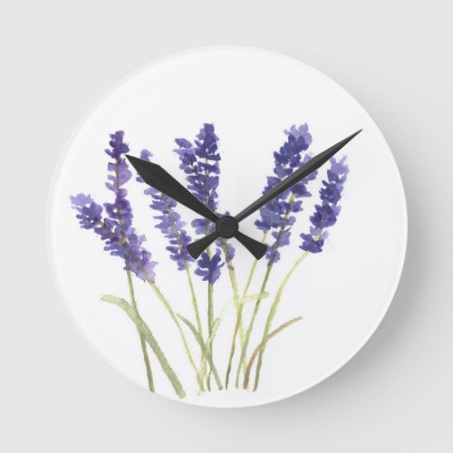 Lavender flowers french lavender round clock