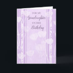 Lavender Flowers Granddaughter Birthday Card<br><div class="desc">Birthday card for granddaughter with soft and pretty lavender flowers and thoughtful verse.</div>