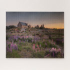 Lavender Flowers Hill And Field Village House View