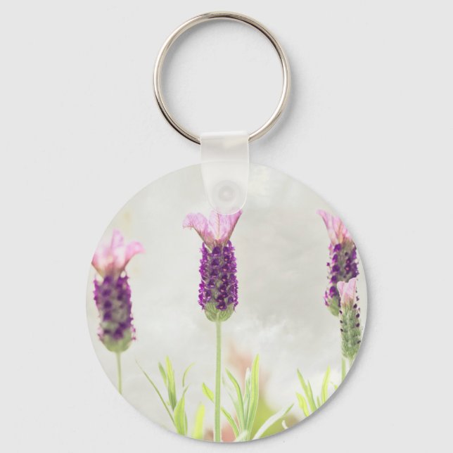 Lavender Flowers Keychain (Front)