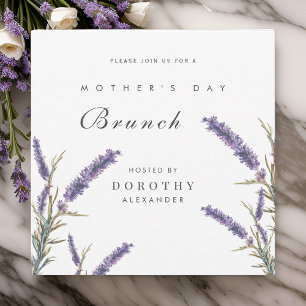 Lavender Flowers Mother's Day Brunch Invitation