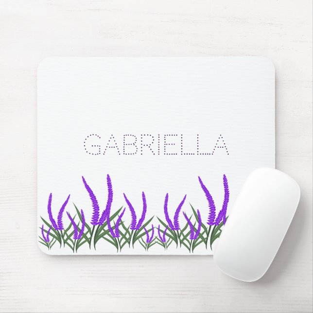 Lavender flowers mouse pad (With Mouse)