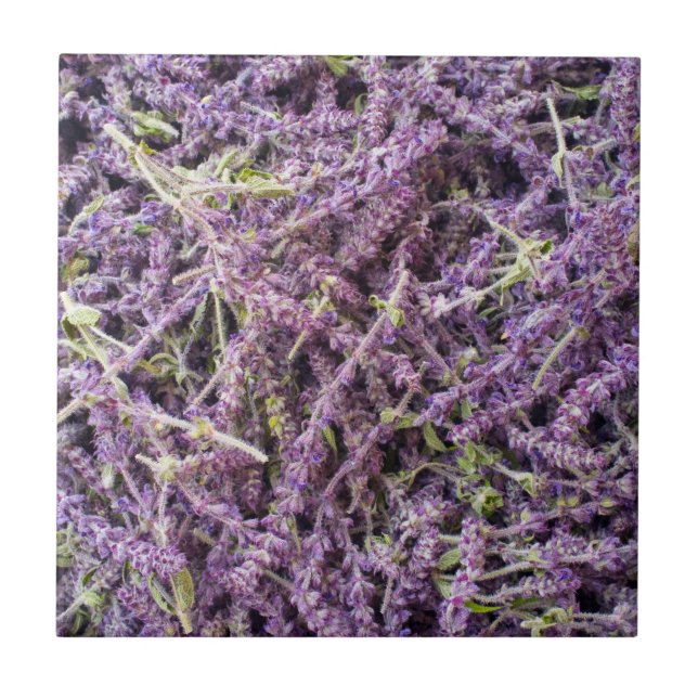 Lavender flowers pattern tile (Front)