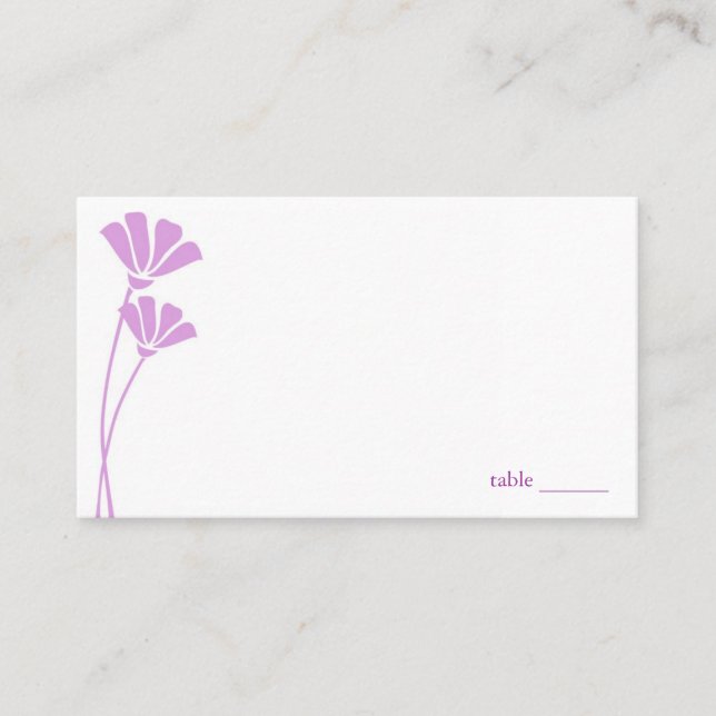 Lavender Flowers, Place Cards (Front)