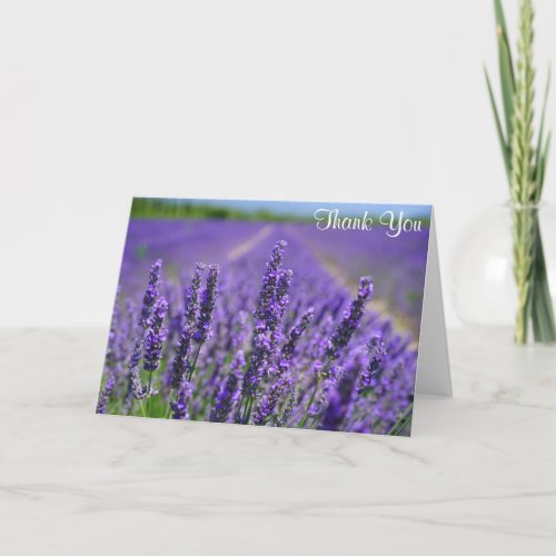 Lavender Flowers Pretty Purple Floral Thank You Card