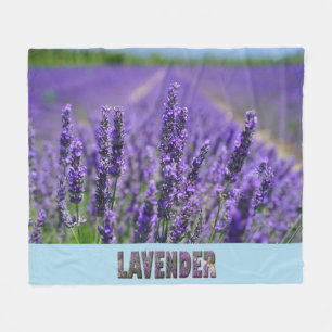 Lavender Flowers Purple Floral Fleece Blanket
