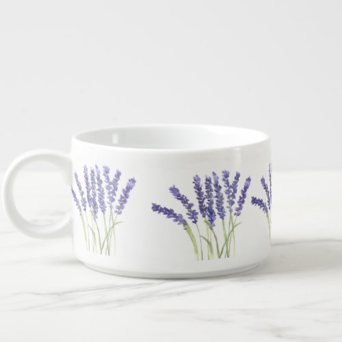 Lavender flowers Purple Floral Watercolor Bowl