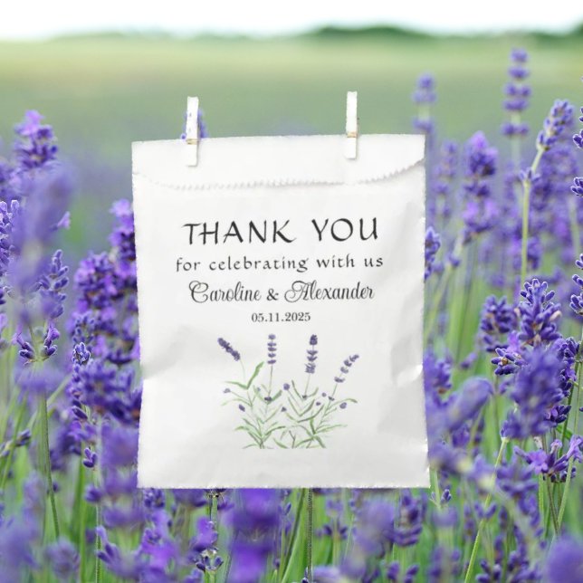 Lavender Flowers Purple Floral Wedding Favor Bag (Creator Uploaded)