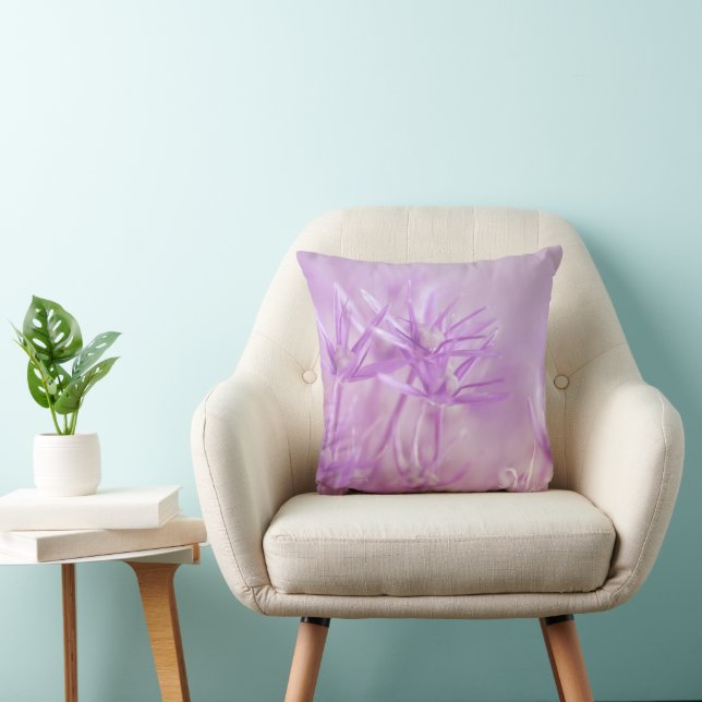 Lavender Flowers Purple Throw Pillow (Chair)