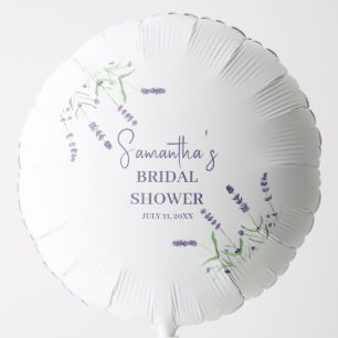 Lavender flowers Purple Watercolor Bridal Shower Balloon