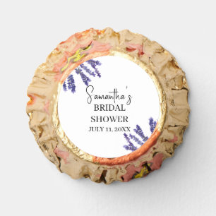 Lavender flowers Purple Watercolor Bridal Shower Reese's Peanut Butter Cups