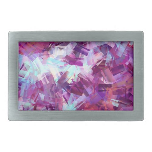 LAVENDER FLOWERS RECTANGULAR BELT BUCKLE