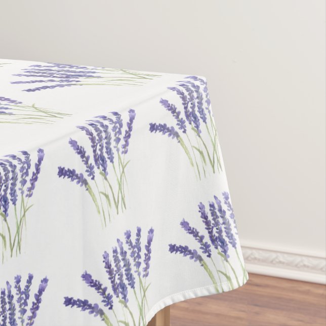 Lavender flowers rustic herb chic purple floral tablecloth (In Situ)