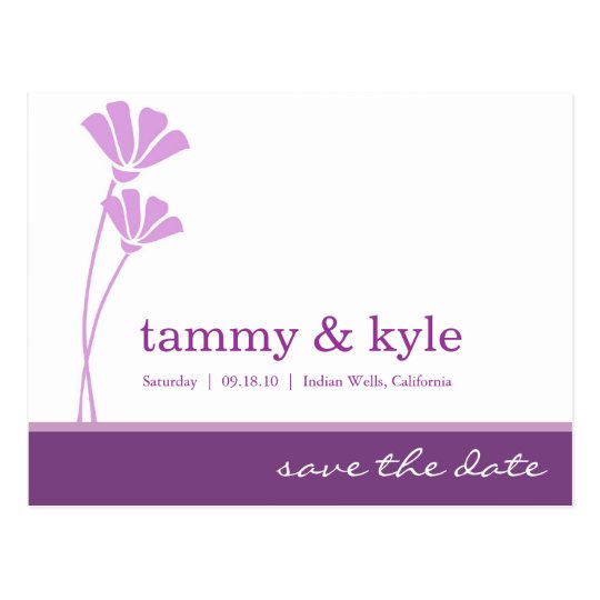 Lavender Flowers Save the Date Postcard
