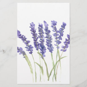 Lavender flowers stationery