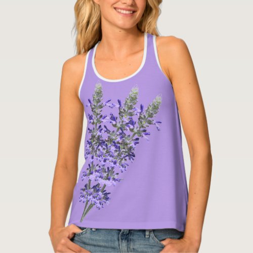 Lavender Flowers Tank Top