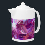 LAVENDER FLOWERS TEAPOT<br><div class="desc">An impressionist design of lavender flowers and blue sky.</div>