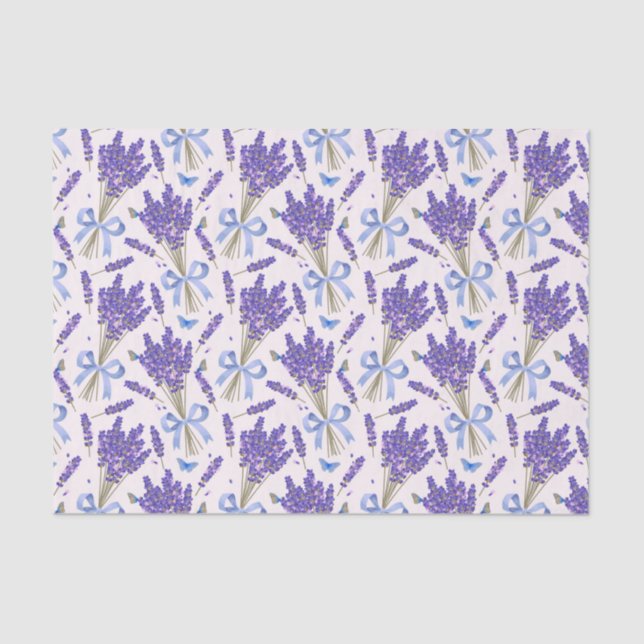 Lavender Flowers Tissue Paper (Front)