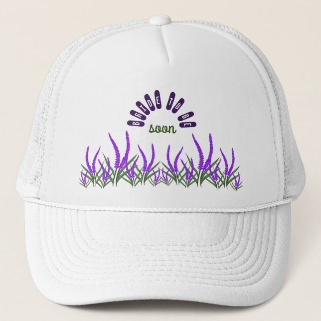 Lavender flowers trucker hat (Front)