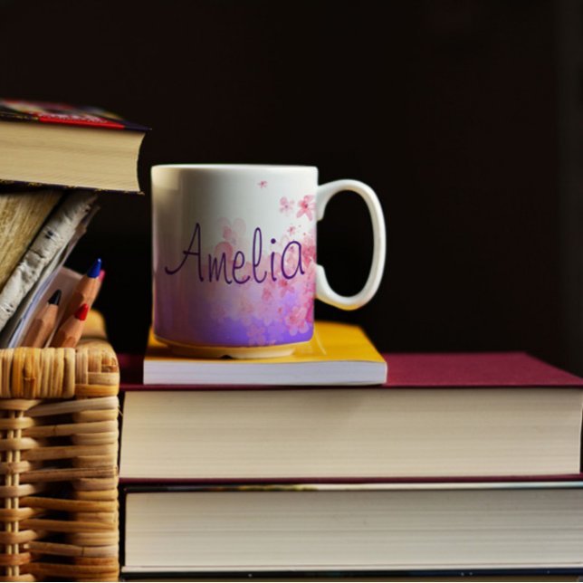 Lavender flowers watercolor coffee mug (Creator Uploaded)