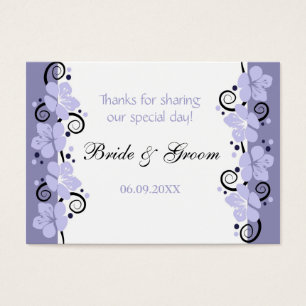 Lavender Flowers Wedding Favor Gift Tags Thank You