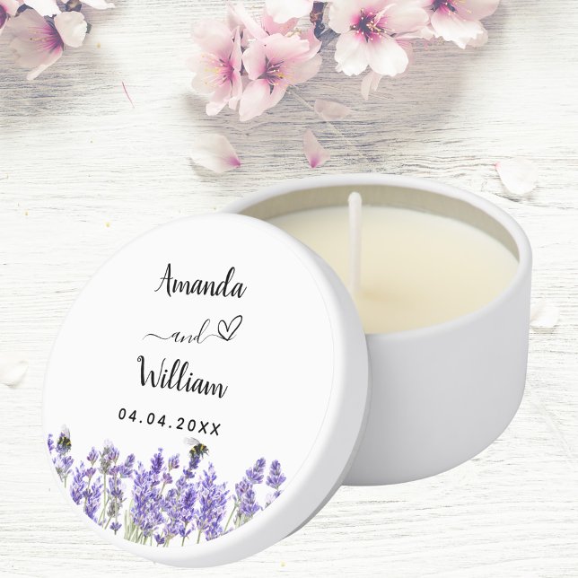 Lavender flowers  wedding mini candle favors (Creator Uploaded)