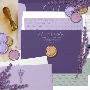 Lavender Flowers Wedding Wax Seal Sticker