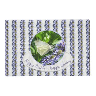 Lavender Flowers White Butterfly Easter Spring Placemat
