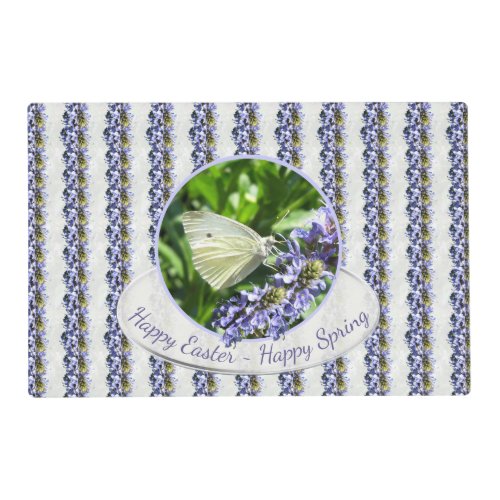 Lavender Flowers White Butterfly Easter Spring Placemat