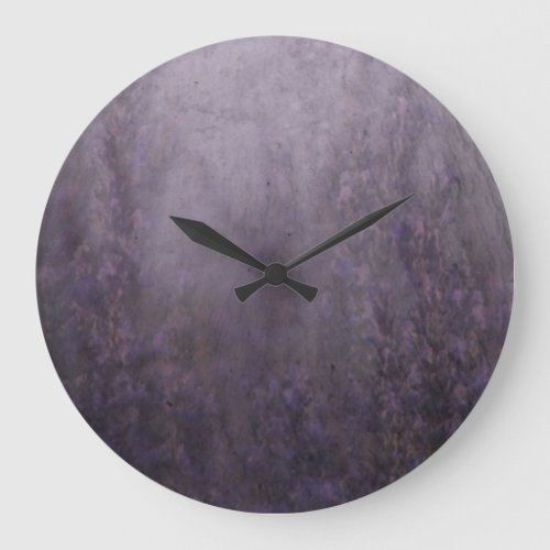 Lavender Fog Mural Large Clock