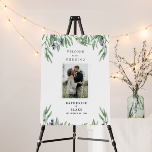  Lavender Foliage Photo Welcome to our Wedding  Foam Board