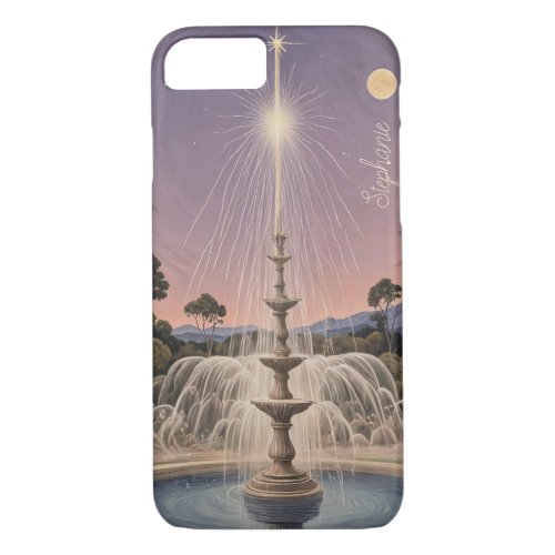 Lavender Fountains Lullaby Personalized  iPhone 87 Case