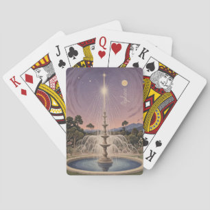 Lavender Fountain's Lullaby Personalized Poker Cards