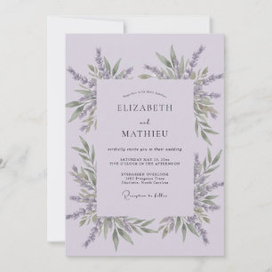 Lavender Fragrant Provence Wedding Invitation