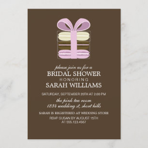 Lavender French Macarons Bridal Shower Invitation