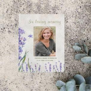 Lavender Funeral Celebrating Loving Memory Invite