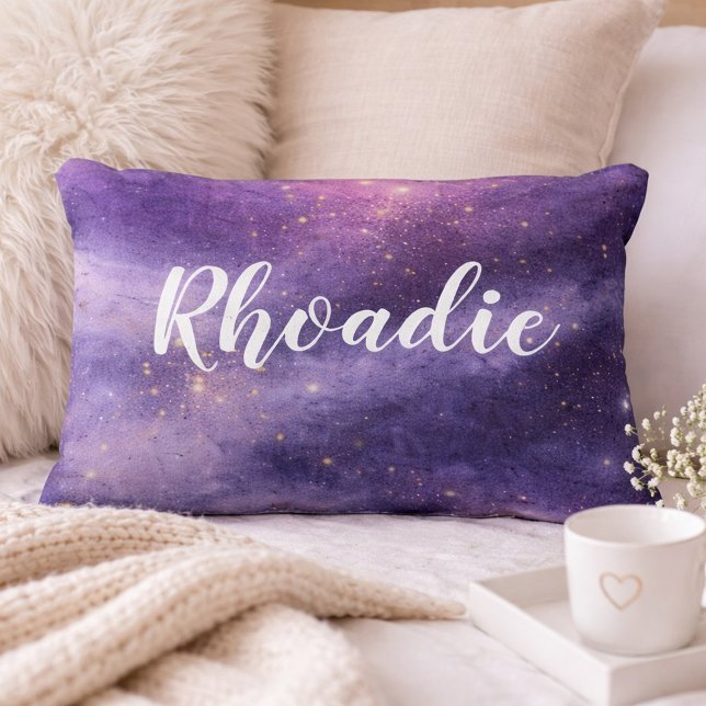 Lavender Galaxy Name Accent Pillow (Creator Uploaded)
