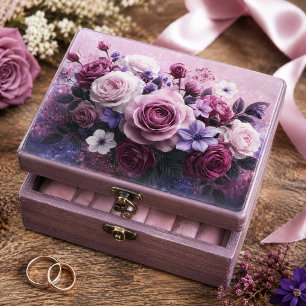 Lavender Galaxy Rose Bouquet Decoupage Tissue Paper