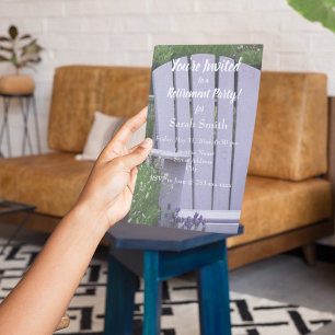 Lavender Garden Chair Retirement Party Invitation