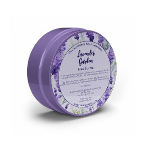 Lavender Garden Cosmetics Body Butter Jar Label 