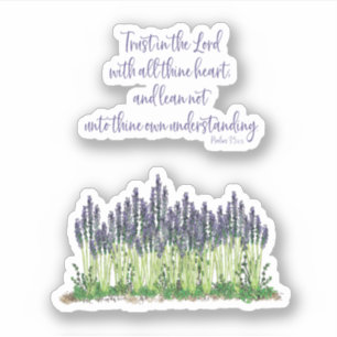 Lavender Garden Design. Encouraging verse. Sticker