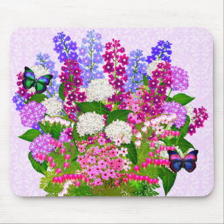 Lavender Garden Floral Bouquet Mousepad